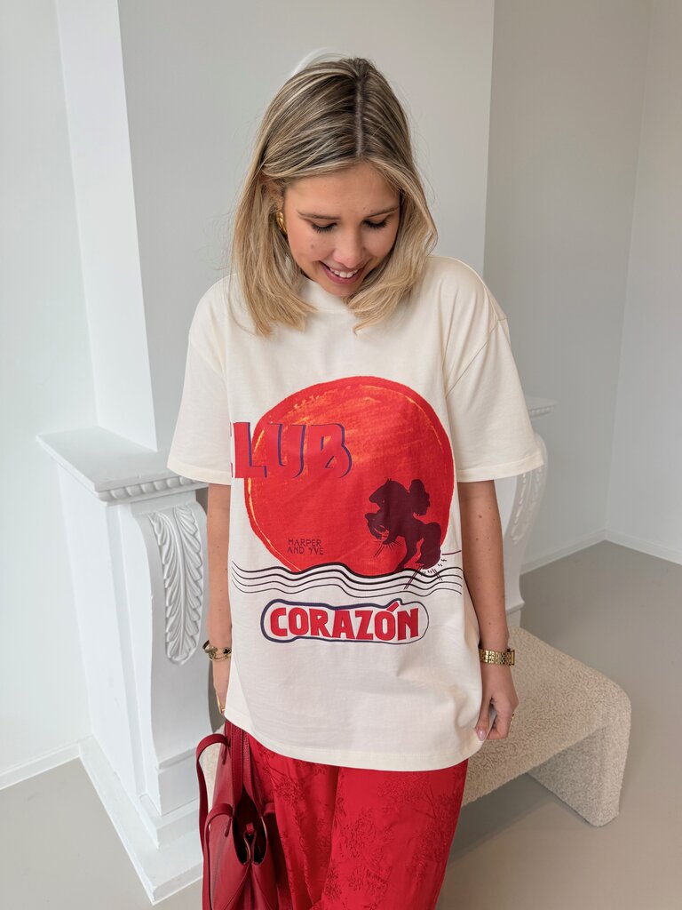 Club corazon t-shirt ecru