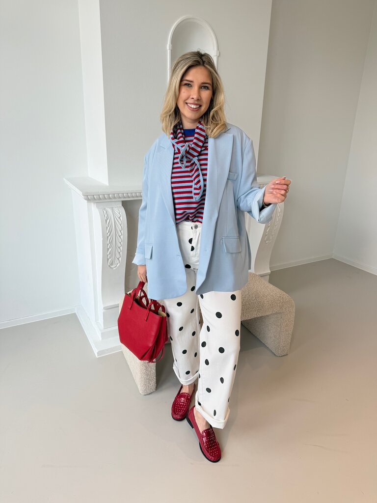 Avalon t-shirt with scarf red/blue