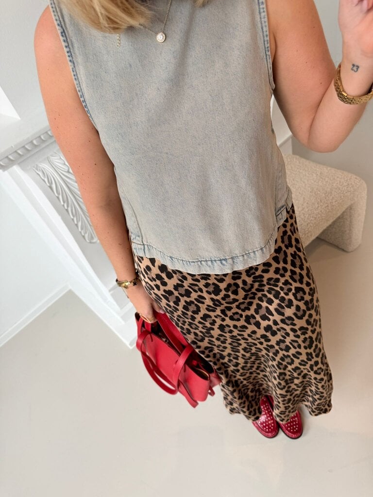 Selene leopard skirt