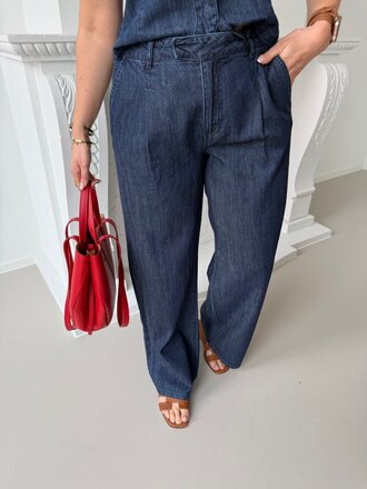 Lana mid waist pantalon blue