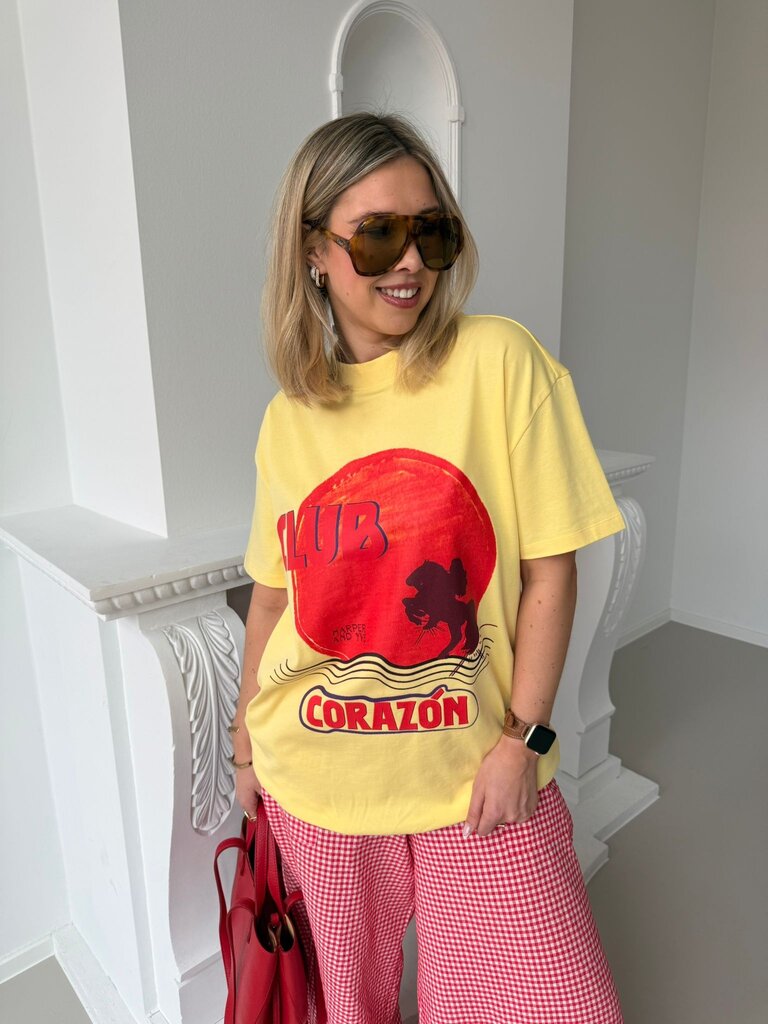 Club corazon t-shirt yellow