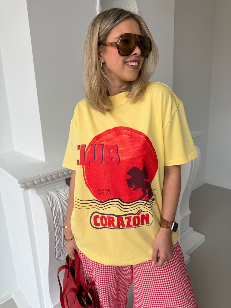 Club corazon t-shirt yellow