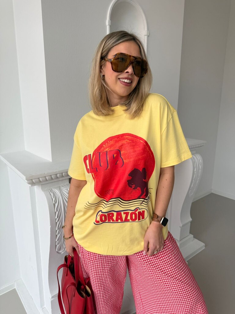 Club corazon t-shirt yellow