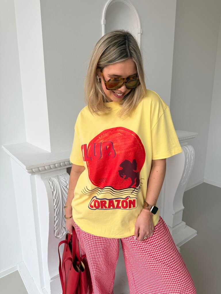 Club corazon t-shirt yellow
