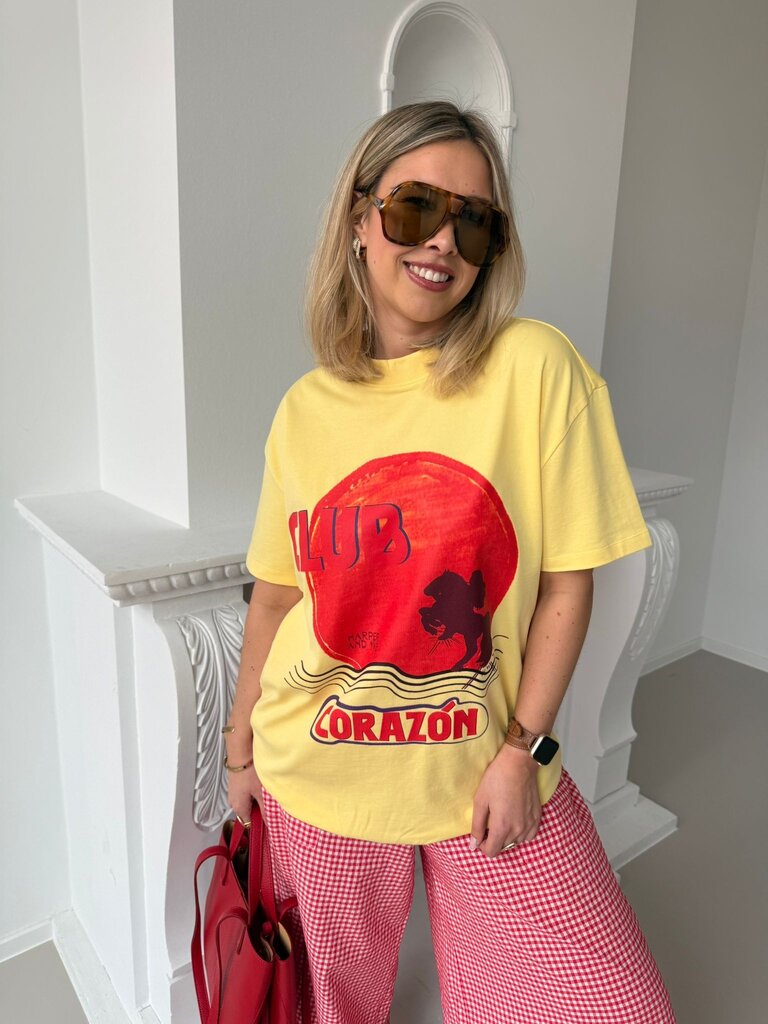 Club corazon t-shirt yellow