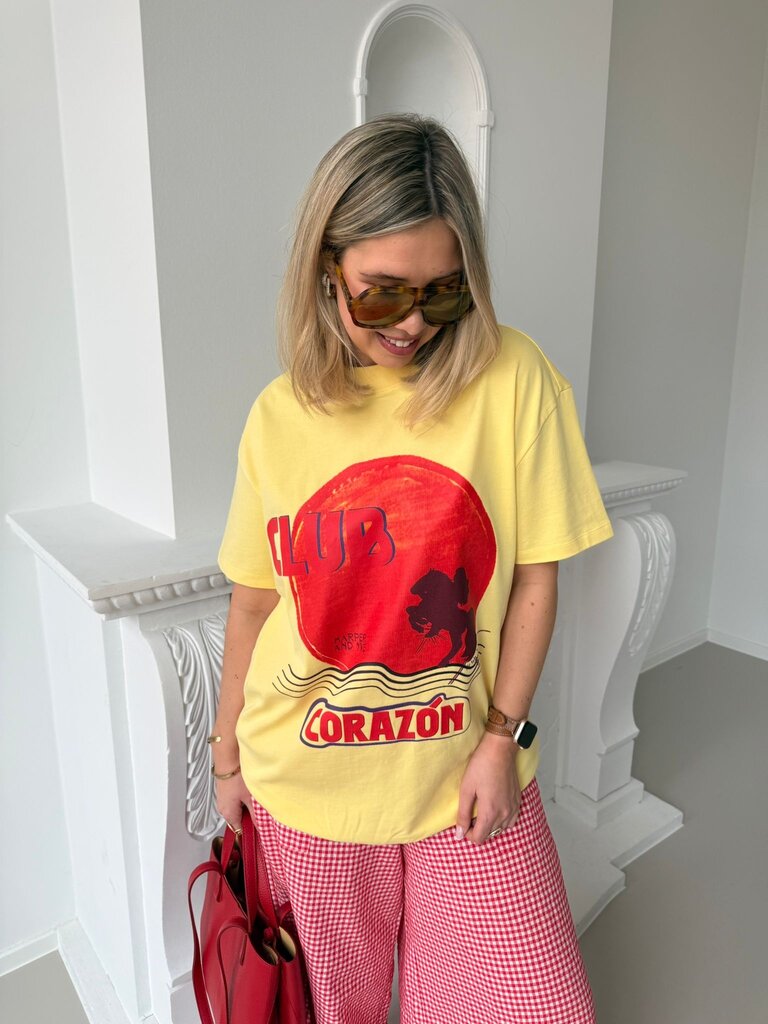Club corazon t-shirt yellow