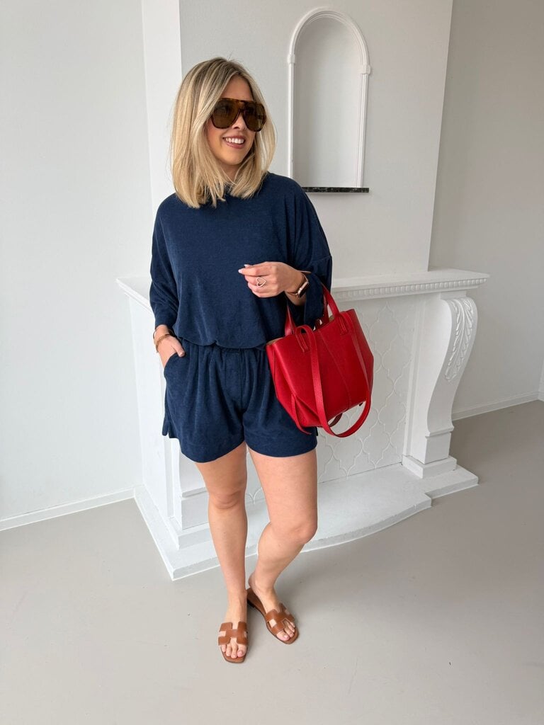 Terry short navy blue