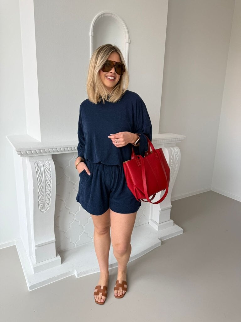 Terry short navy blue