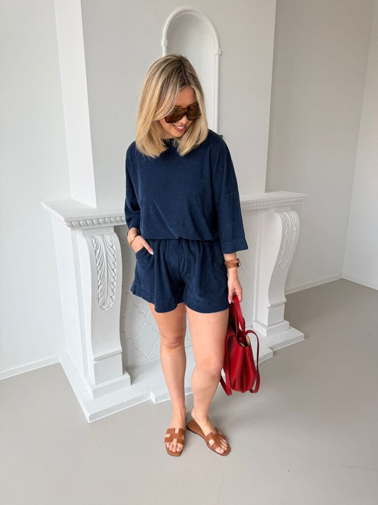 Terry short navy blue