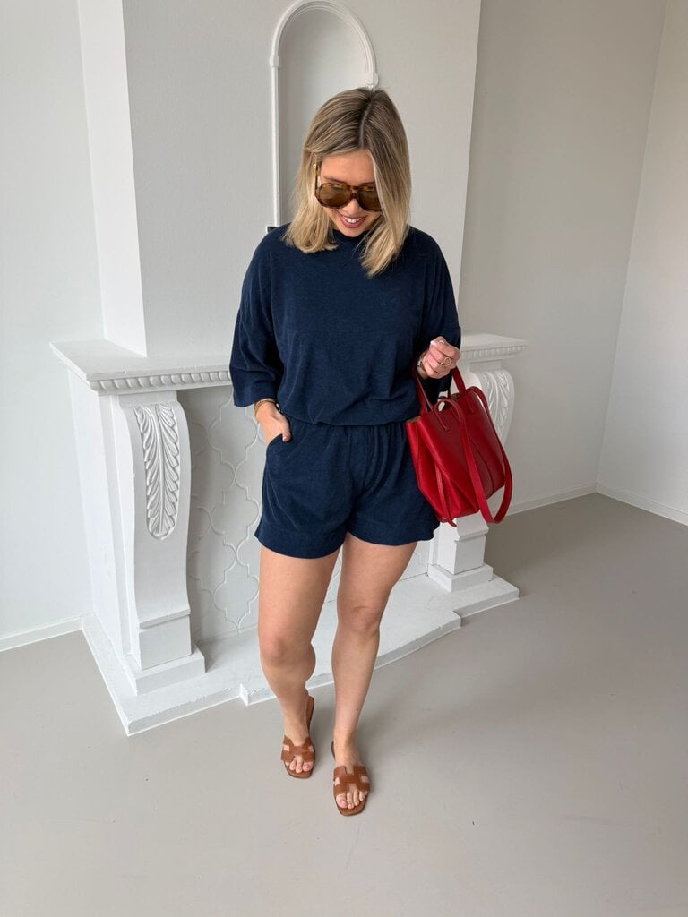 Terry short navy blue