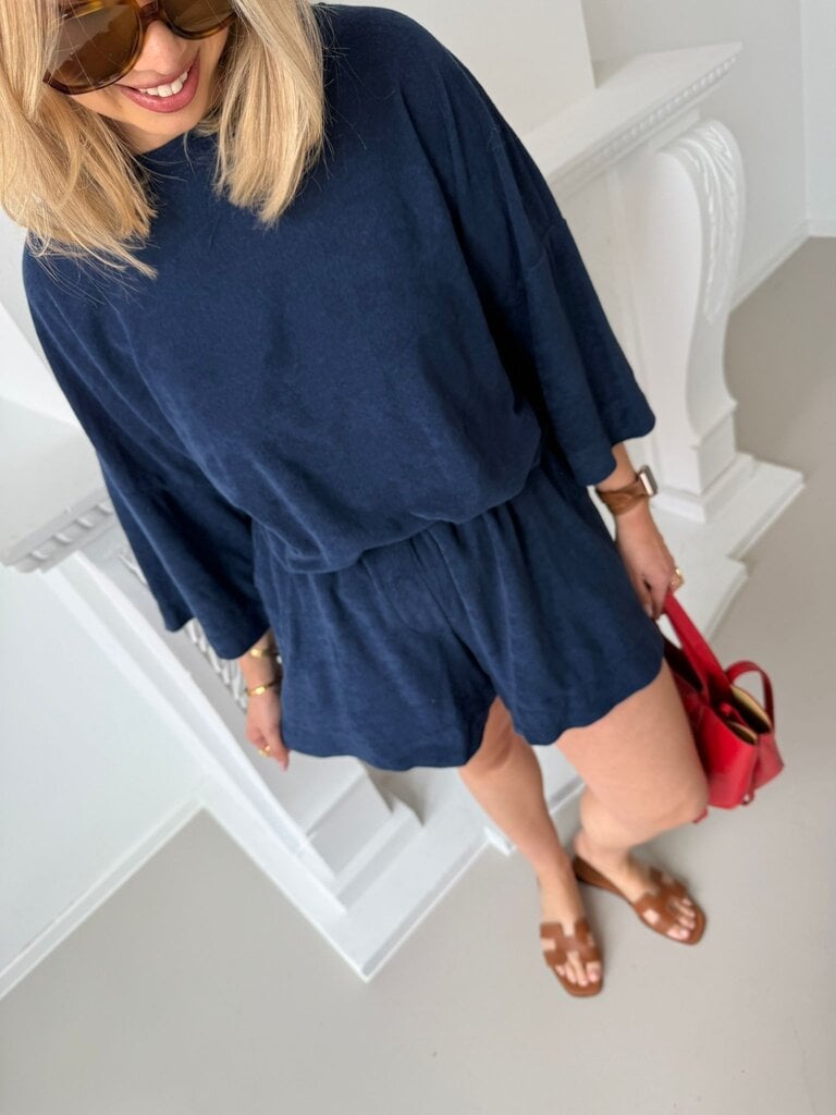 Terry short navy blue