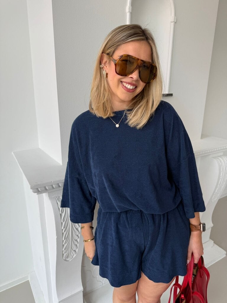 Terry short navy blue