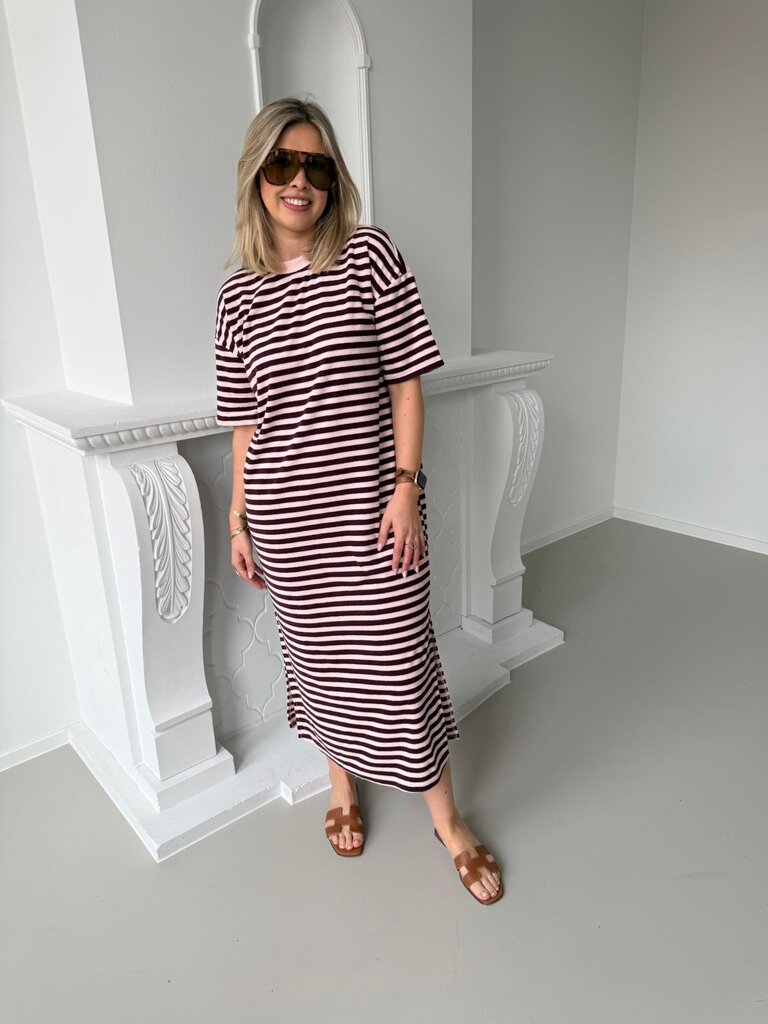 Striped terry dress