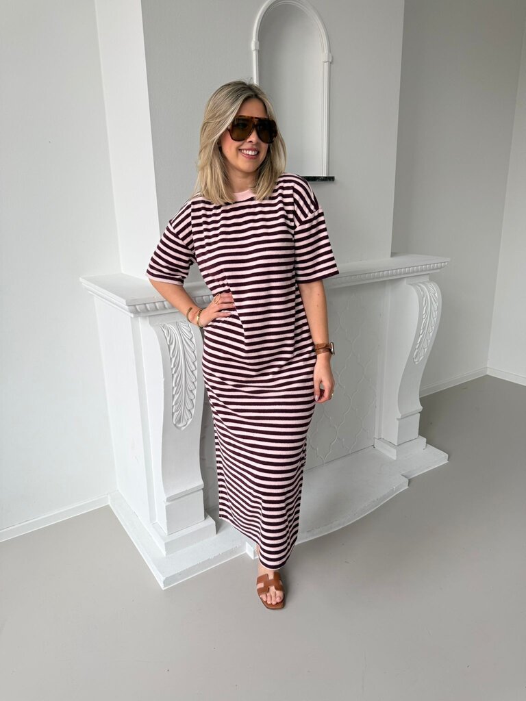 Striped terry dress