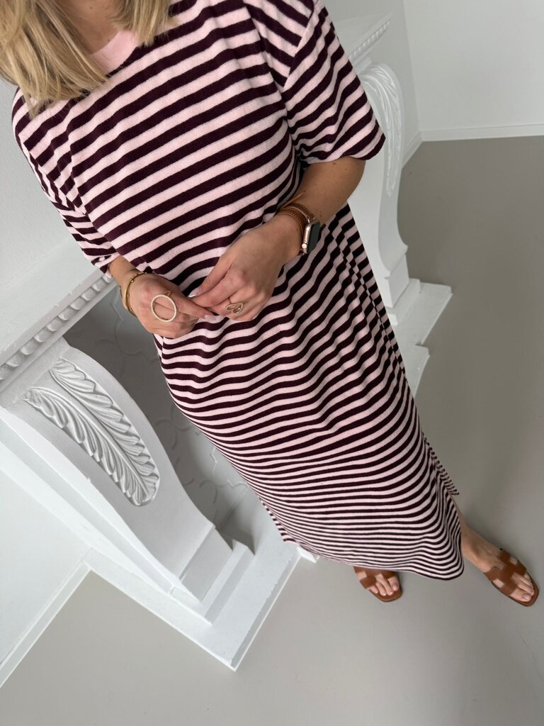 Striped terry dress