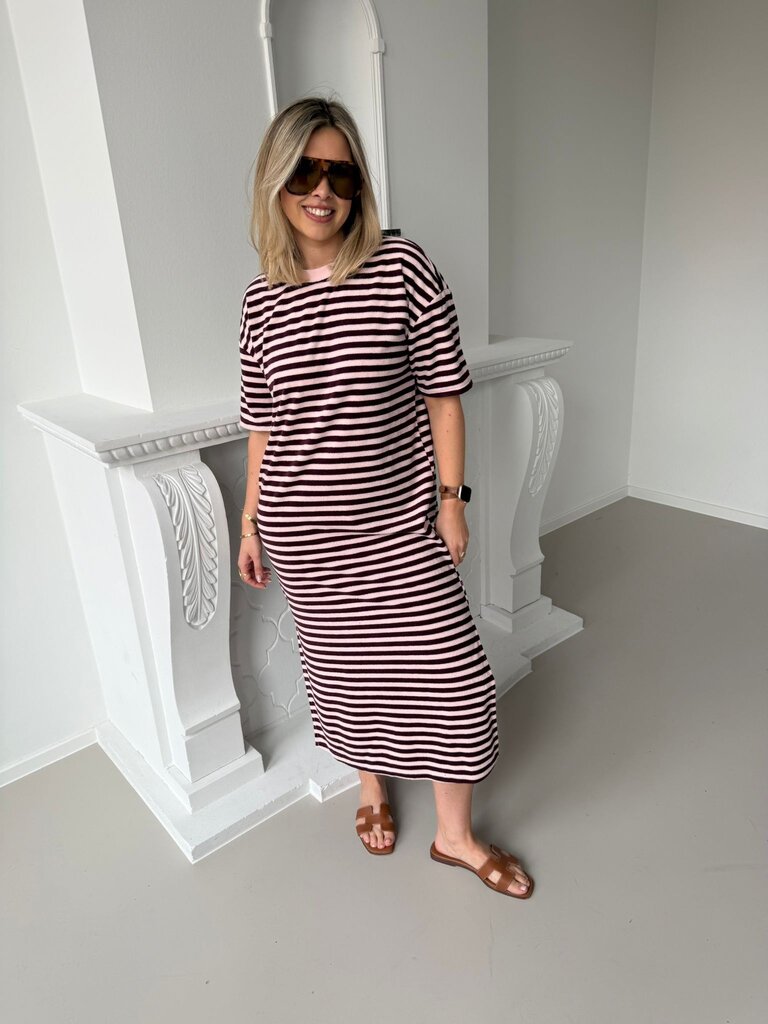 Striped terry dress