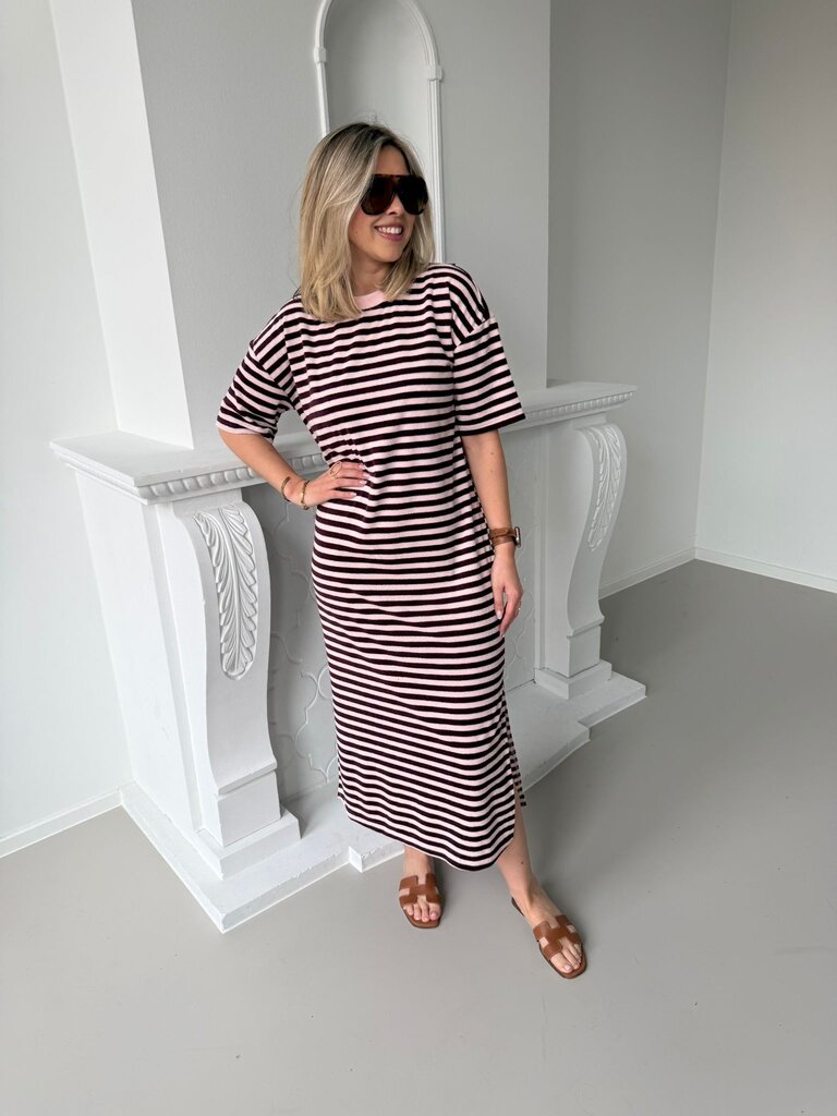 Striped terry dress