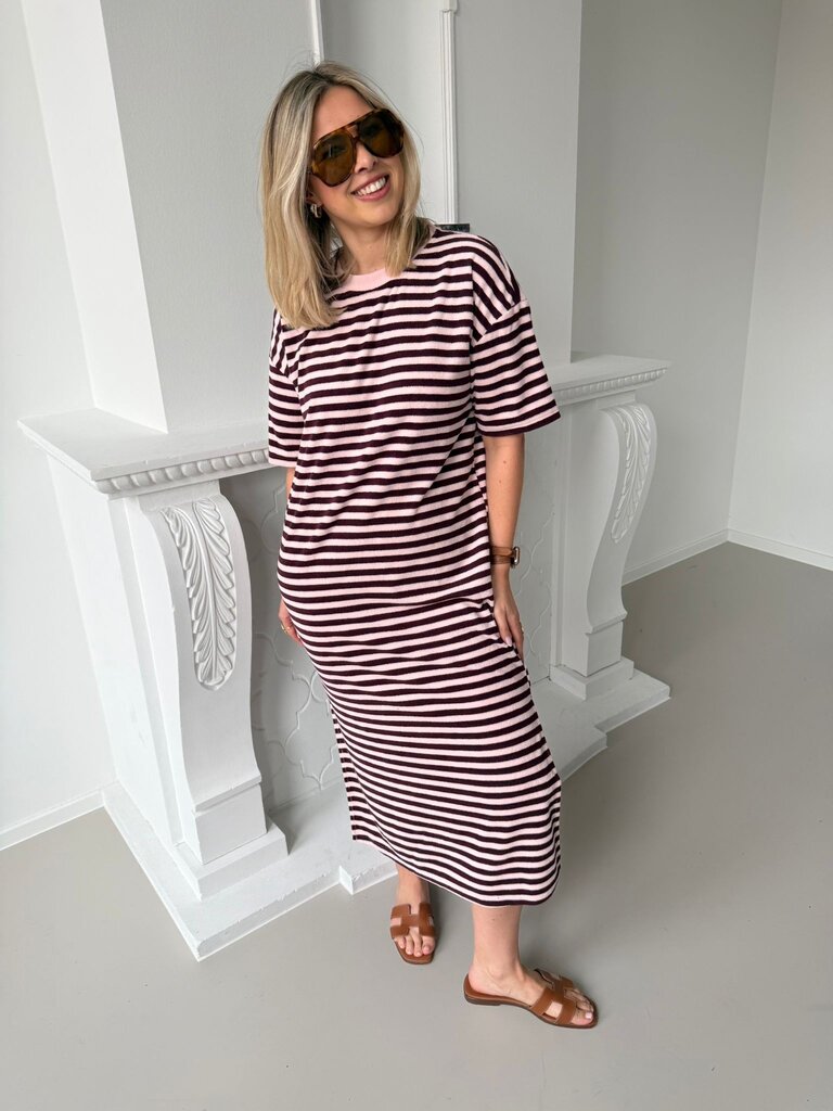 Striped terry dress