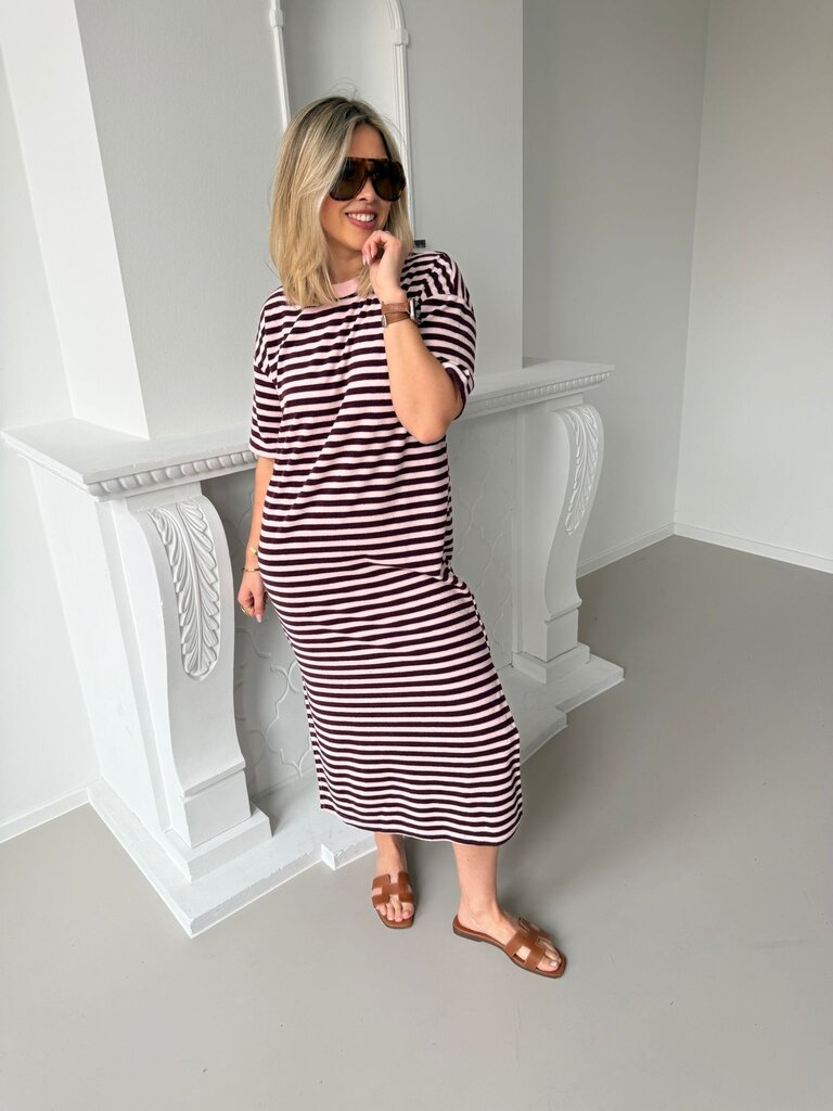 Striped terry dress