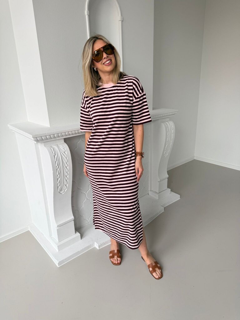 Striped terry dress