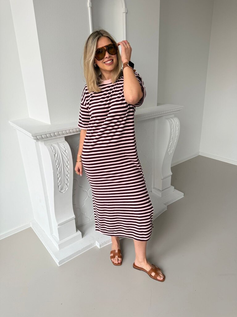 Striped terry dress