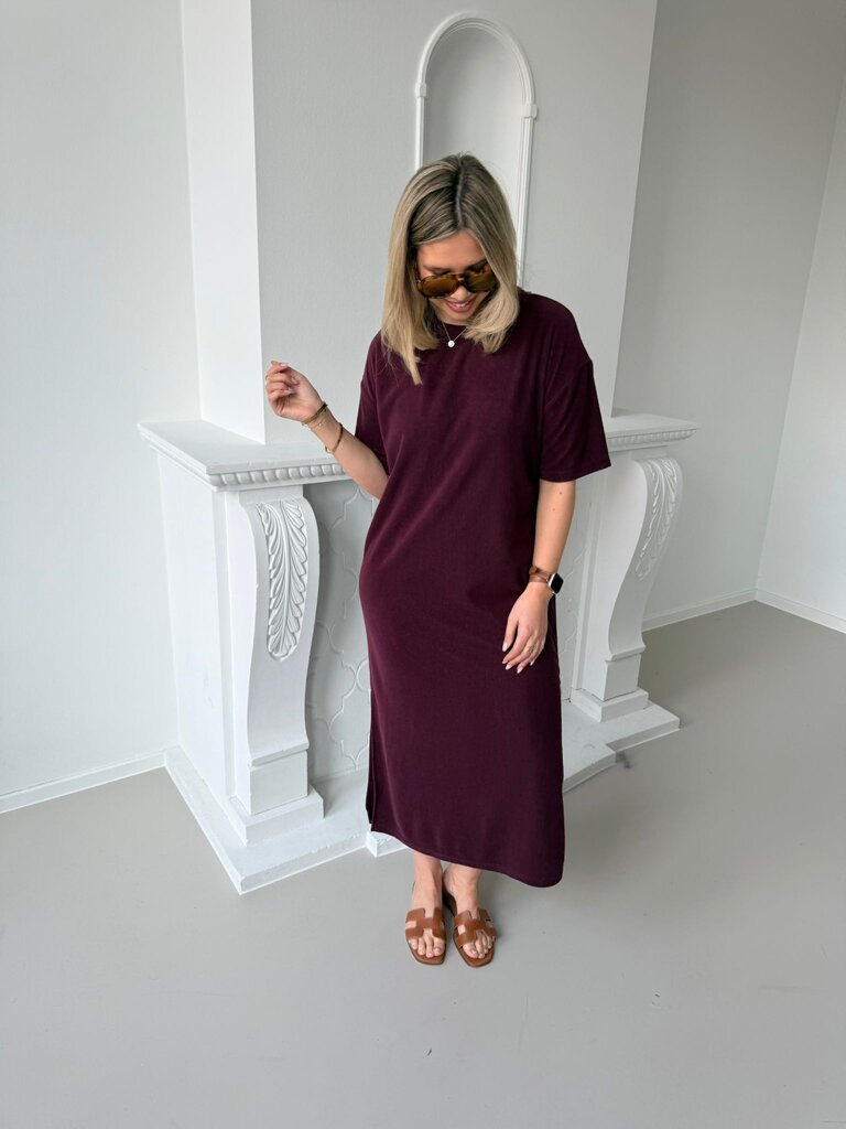 Terry dress burgundy