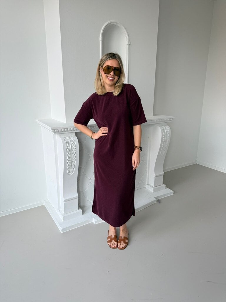 Terry dress burgundy