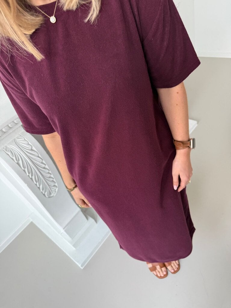 Terry dress burgundy