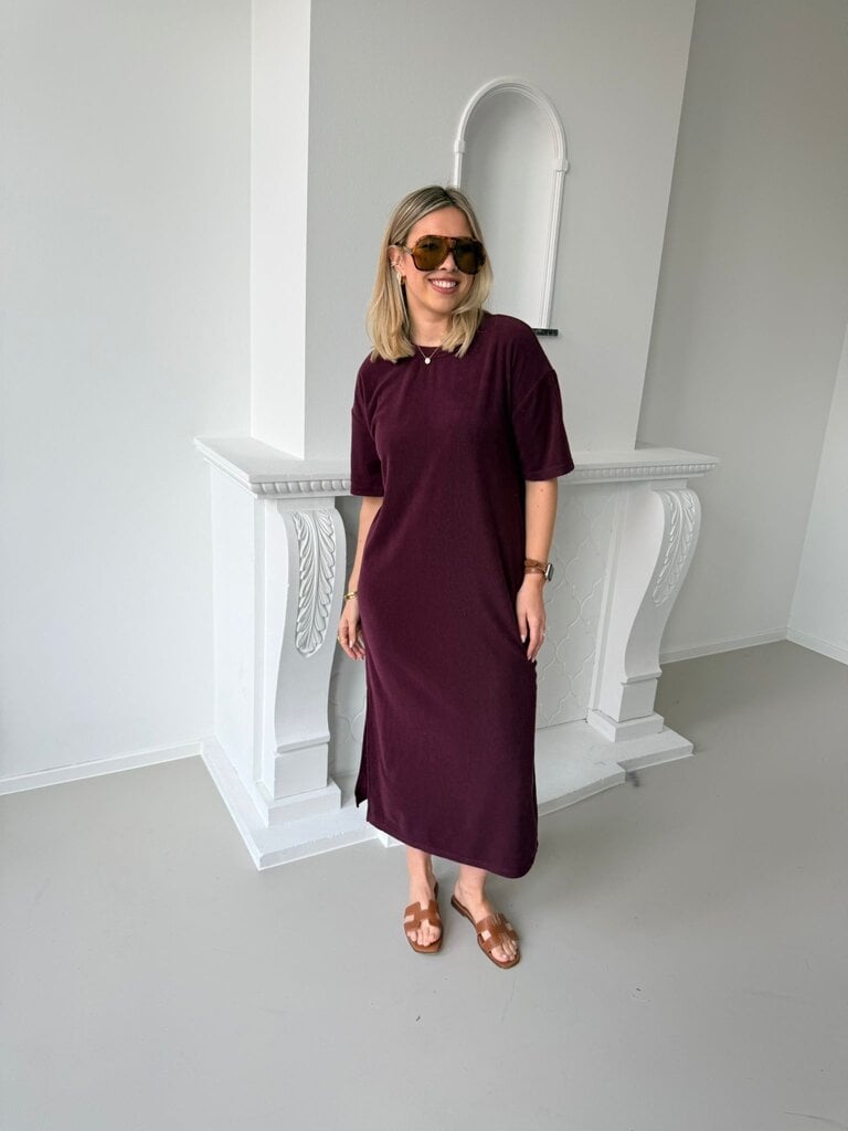 Terry dress burgundy
