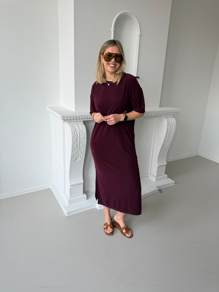 Terry dress burgundy