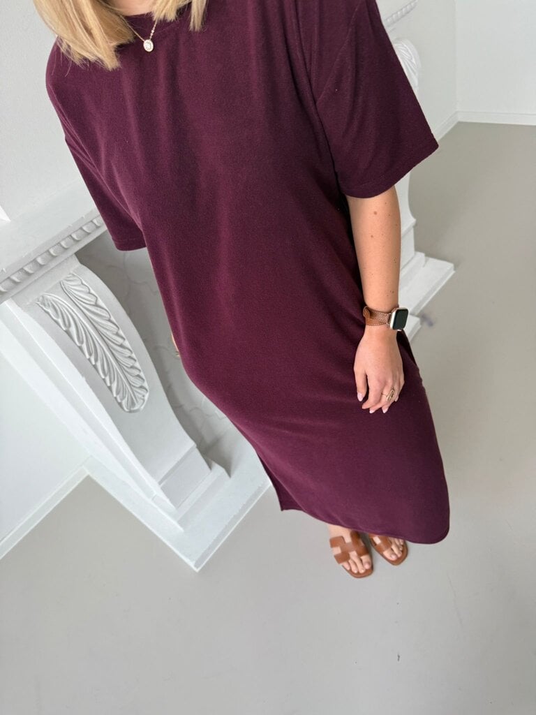 Terry dress burgundy