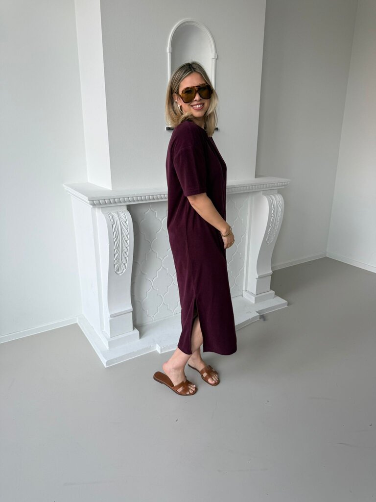 Terry dress burgundy