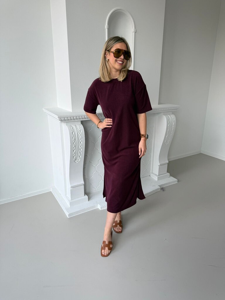 Terry dress burgundy