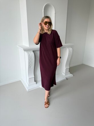 Terry dress burgundy