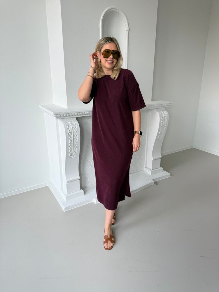 Terry dress burgundy