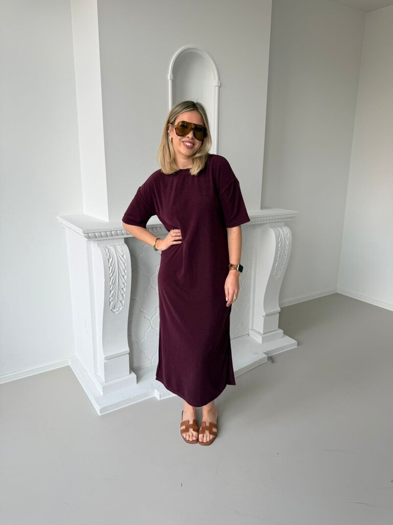 Terry dress burgundy