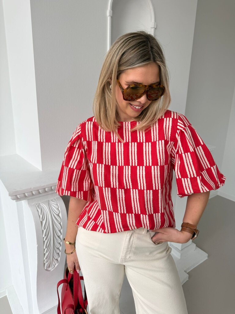 Zoë blouse red