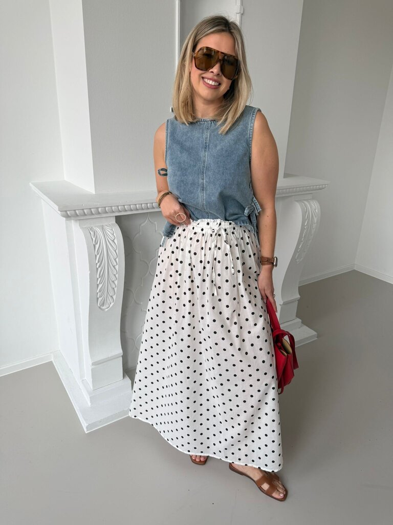 Diego Maxi skirt white/black