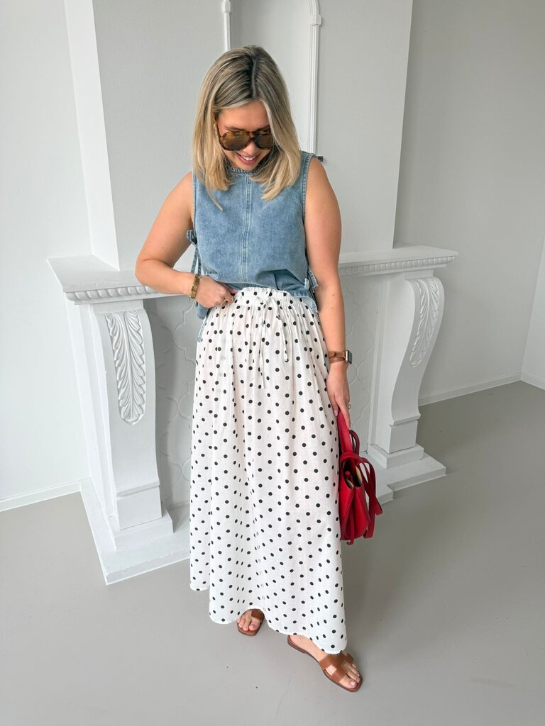 Diego Maxi skirt white/black