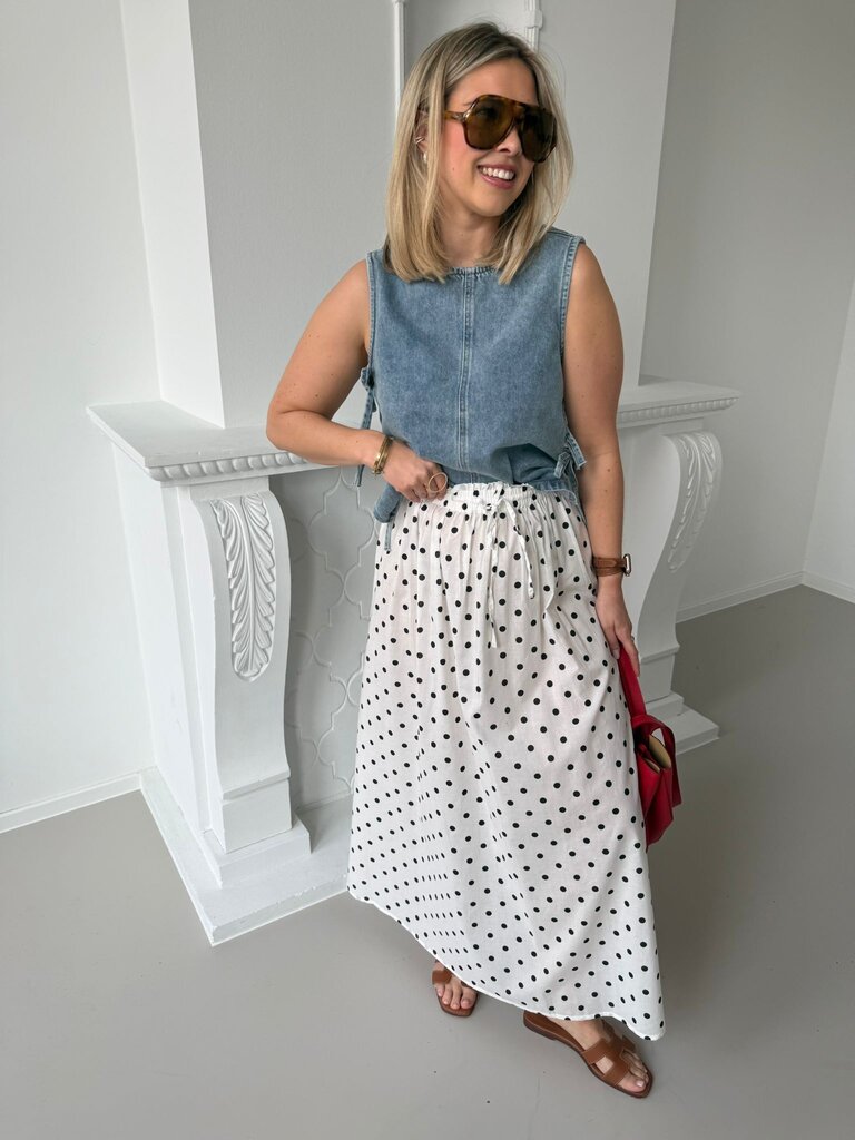 Diego Maxi skirt white/black
