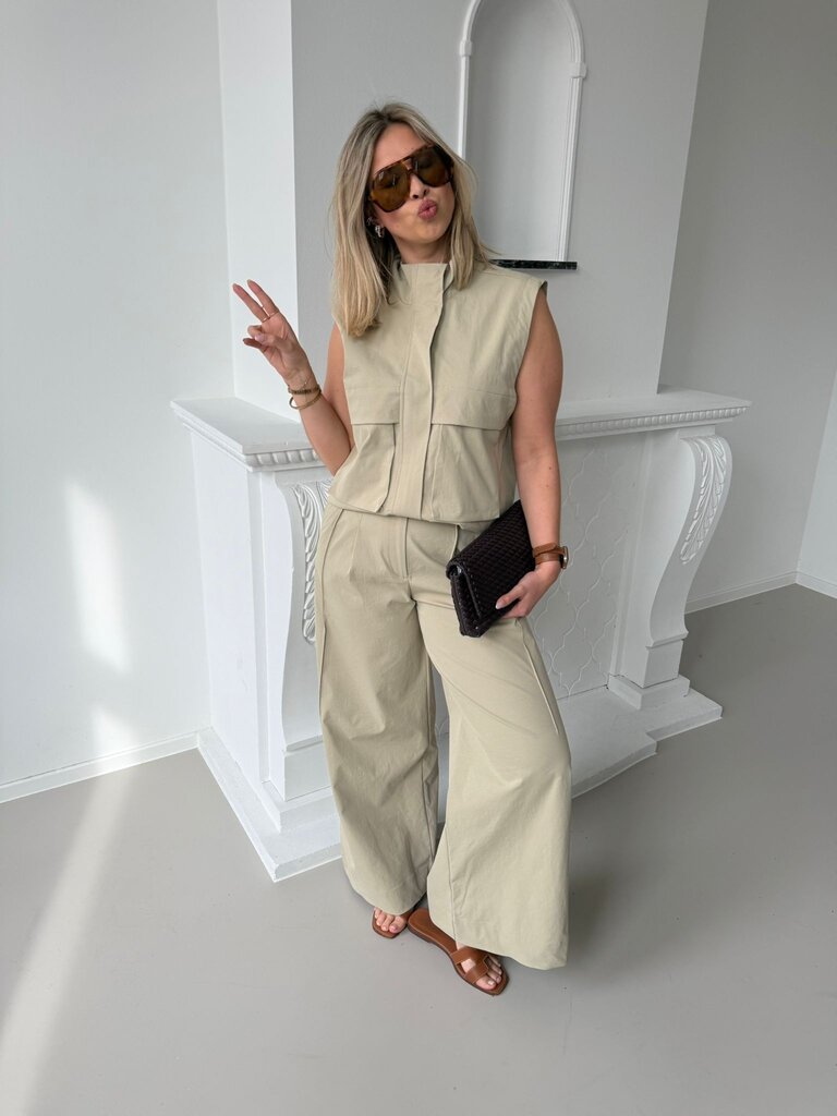 Carol olive jacket beige