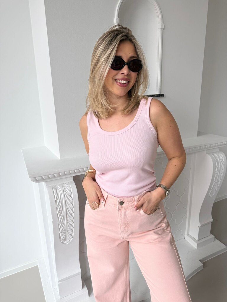 Frida u-neck top pink