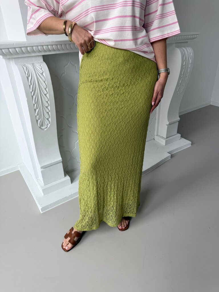 Monroe lace skirt green