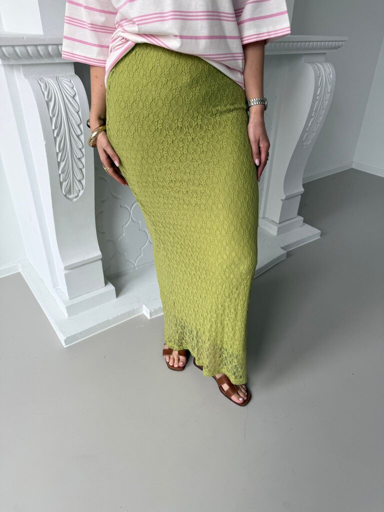 Monroe lace skirt green