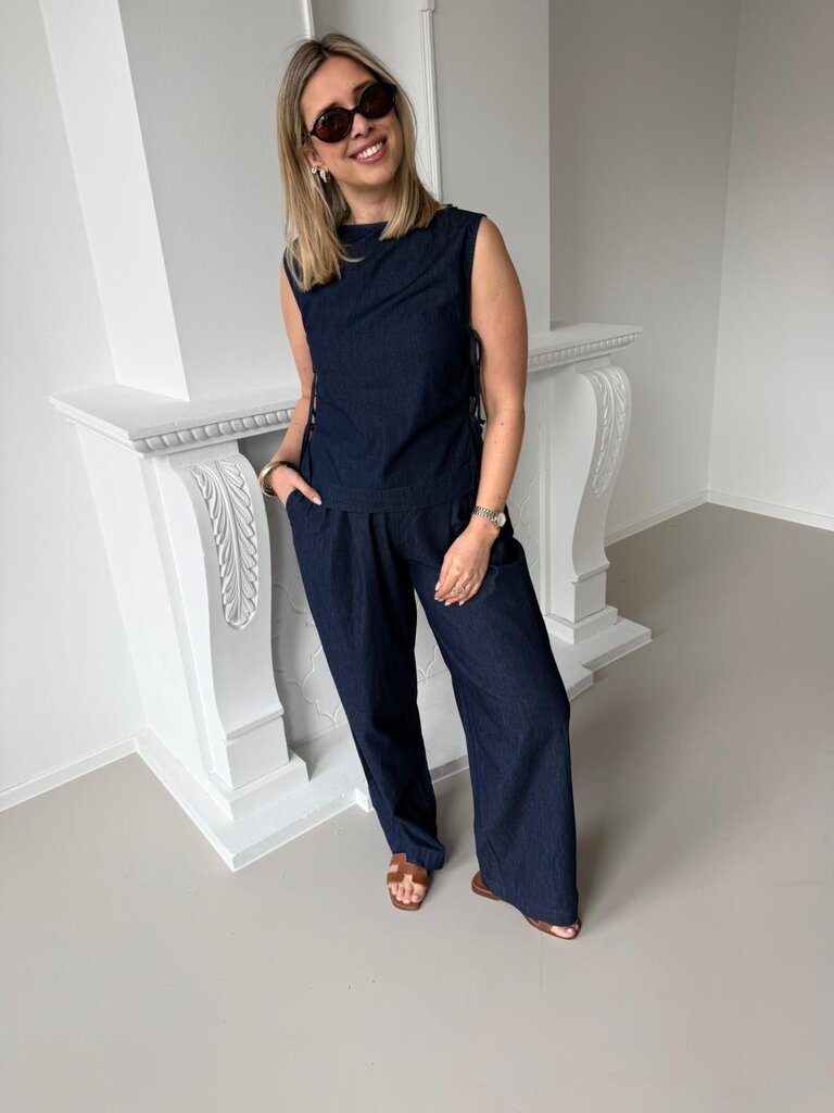 Debby jeans top dark blue