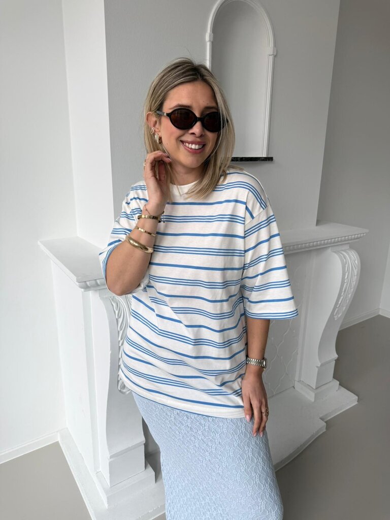 Raya striped t-shirt white/ecru