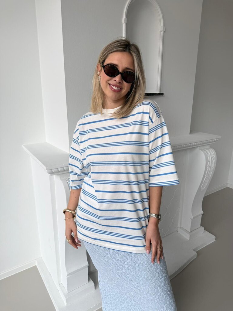 Raya striped t-shirt white/ecru