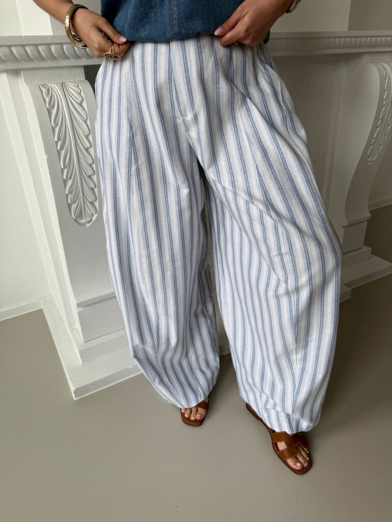 Margo striped pantalon blue