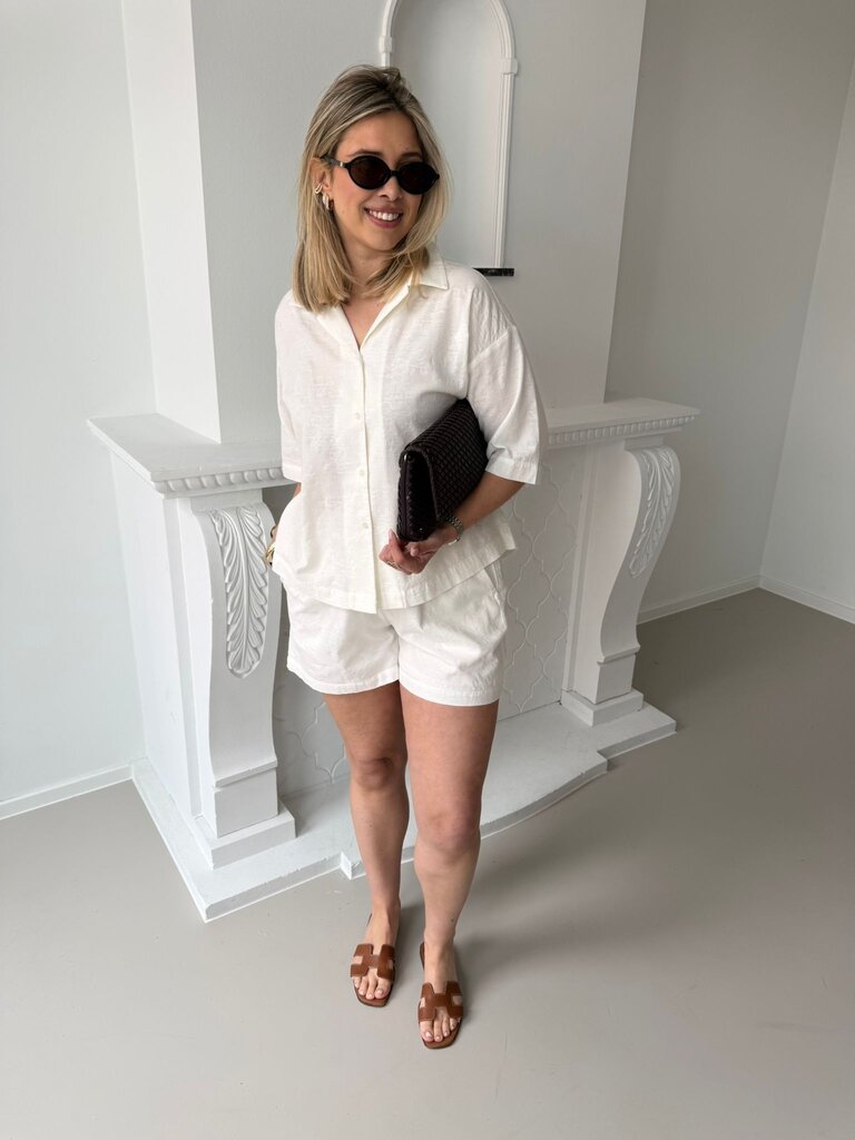 Alia structured shirt white