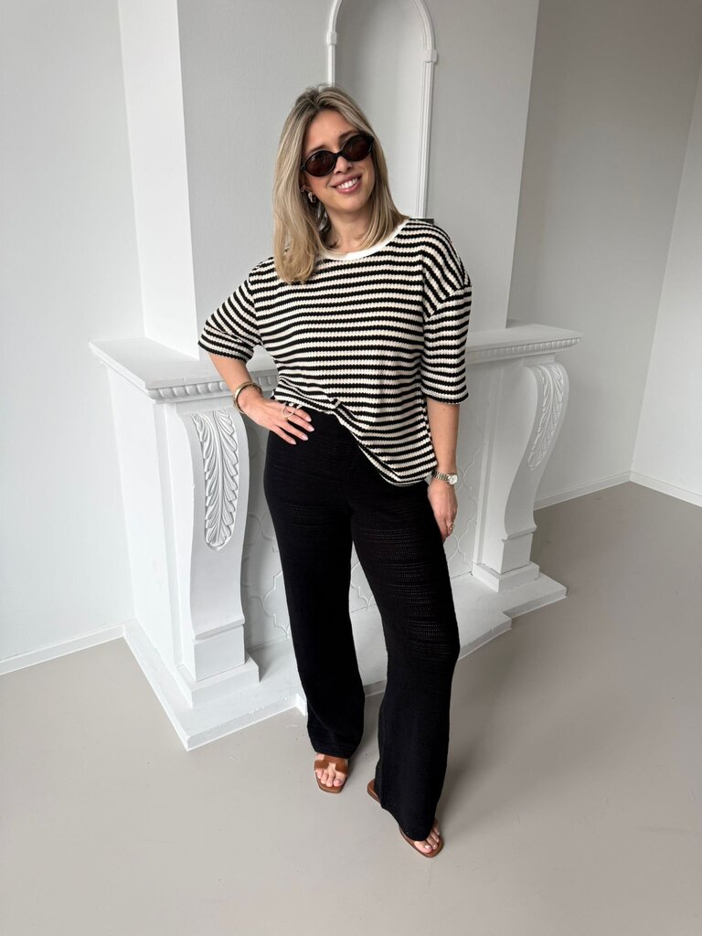 Lilly T-shirt black/white